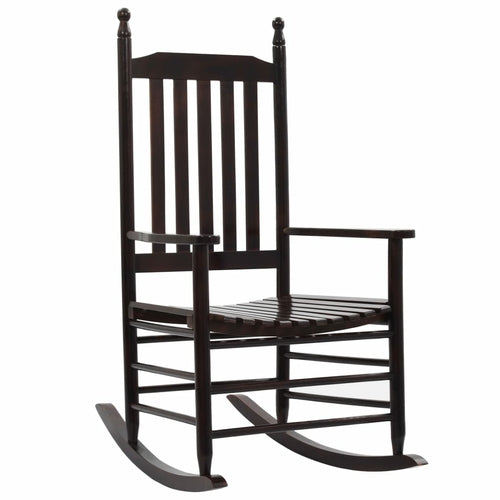 Traditional Rocking Chair with Curved Seat